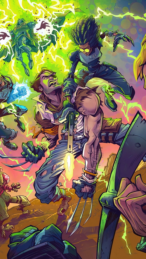 Wolverine and allies in Fortnite Battle Royale