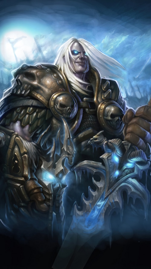 Arthas Menethil, the Lich King, wielding Frostmourne