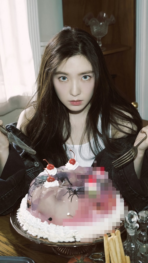 Irene with a Halloween-themed cake