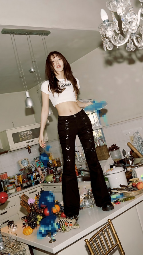 Wendy from Red Velvet in a kitchen