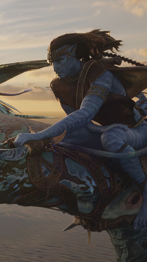 Avatar: The Way of the Water Navi riding a creature