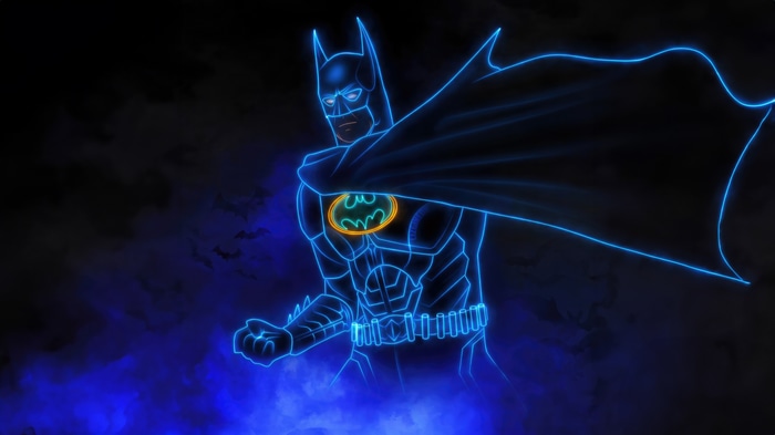 Batman neon artwork 4K