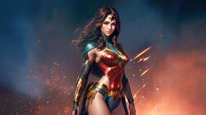 Wonder Woman artwork 4K