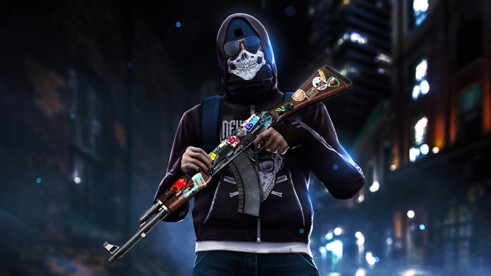 Counter-Strike: Global Offensive character with AK-47