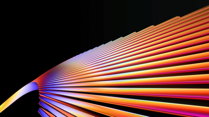 Abstract digital art with colorful lines