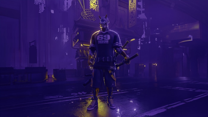 Digital Art of a Samurai with a Mask