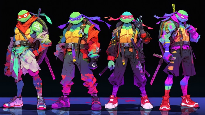 Teenage Mutant Ninja Turtles in Modern Streetwear