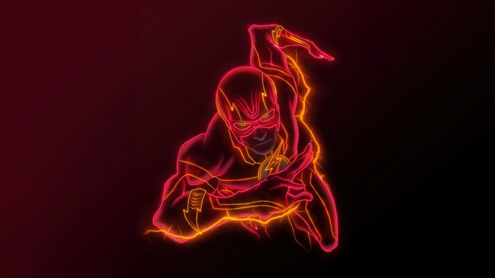 The Flash neon artwork 4K