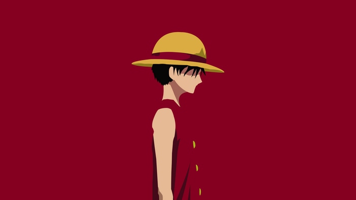 Monkey D. Luffy from One Piece minimalist art