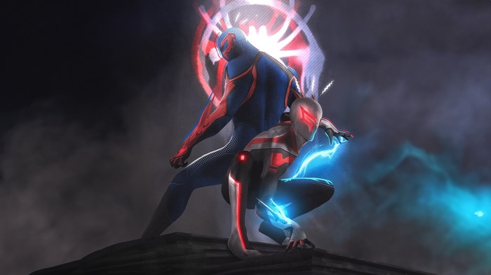 Spider-Man 2099 and another Spider-Man