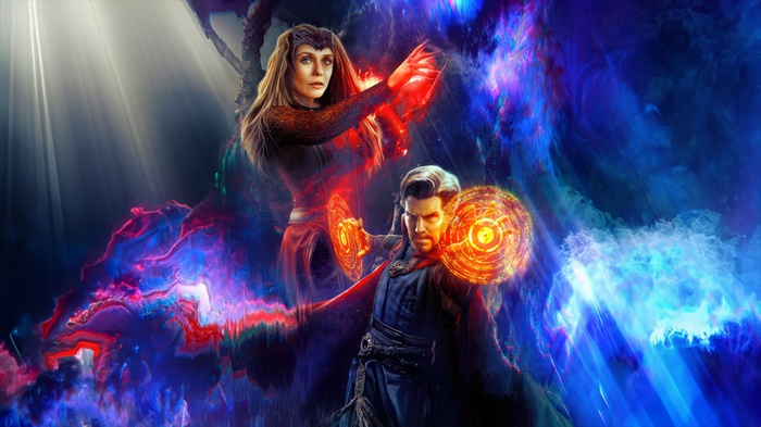 Doctor Strange and Scarlet Witch in the Multiverse of Madness