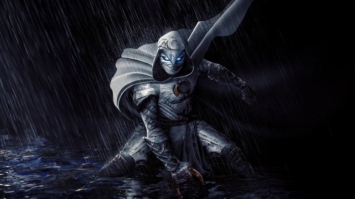 Moon Knight in the Rain 4K