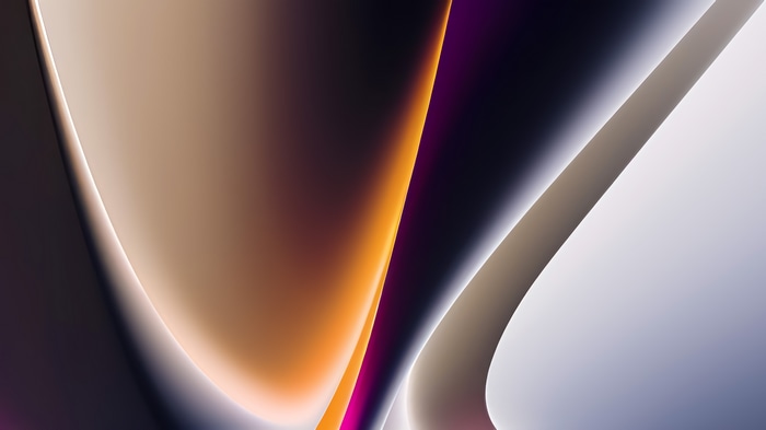 Abstract digital art with flowing curves and light