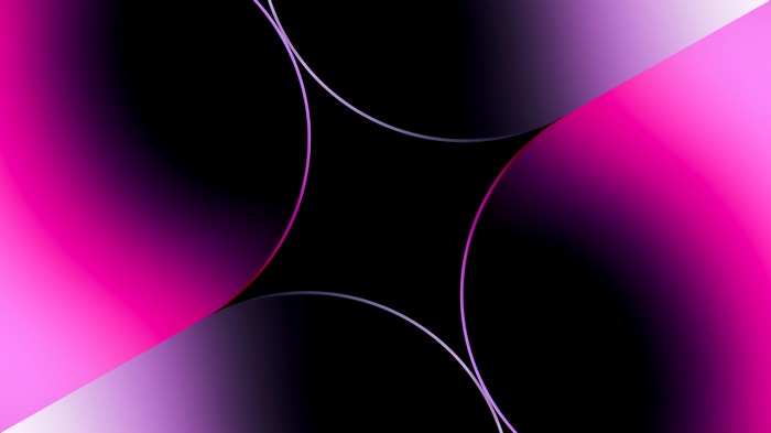 Abstract digital art with pink and black shapes