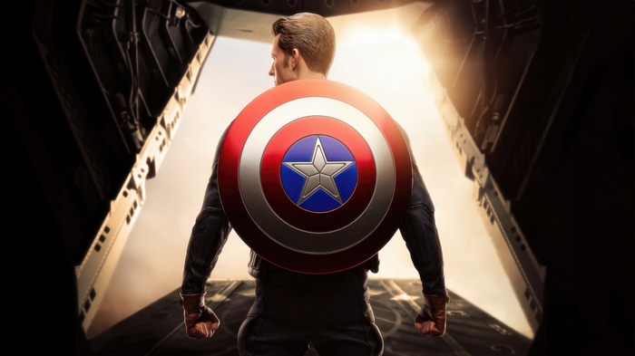 Captain America with his shield