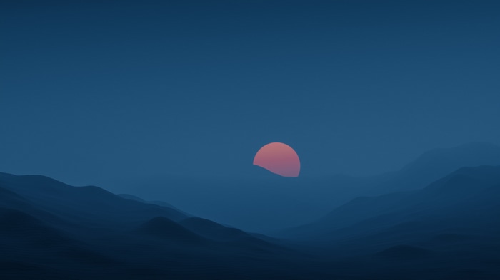 Sunset over misty mountains 4k