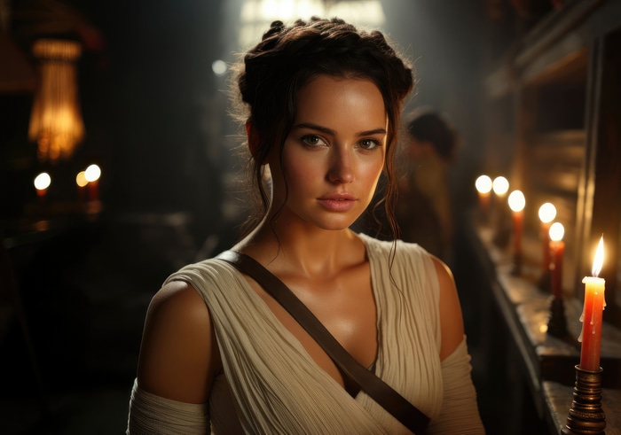 Rey from Star Wars artwork