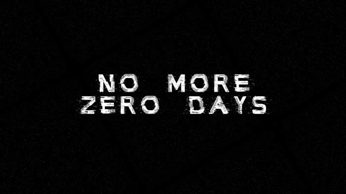 NO MORE ZERO DAYS typography