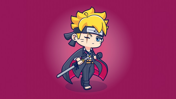 Boruto Uzumaki with a Sword