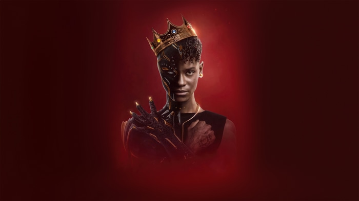 Shuri as Black Panther with a Crown 4K
