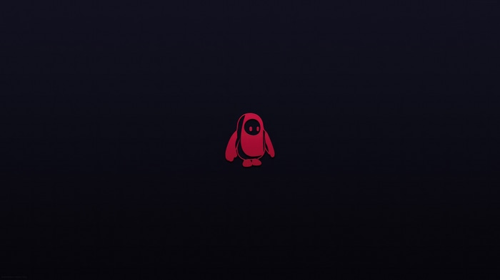 Fall Guys minimalist red character 4K