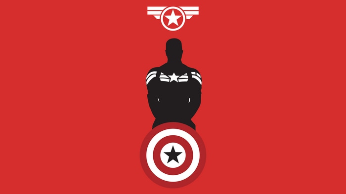 Captain America Minimalist Artwork