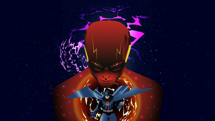 The Flash and Batman Artwork