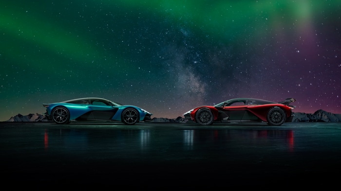 Zenvo Aurora Agil cars under the aurora borealis