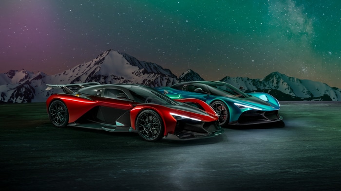 Zenvo Aurora Agil cars under starry sky
