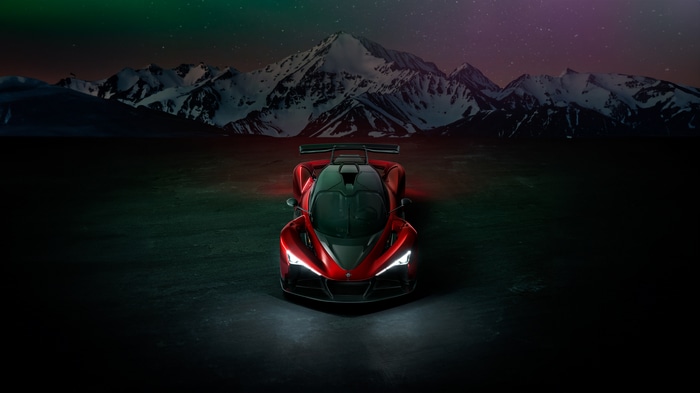 Zenvo Aurora Agil car in front of mountains