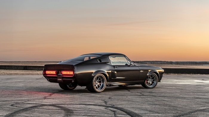 Black 1967 Ford Mustang Shelby GT500 at Sunset