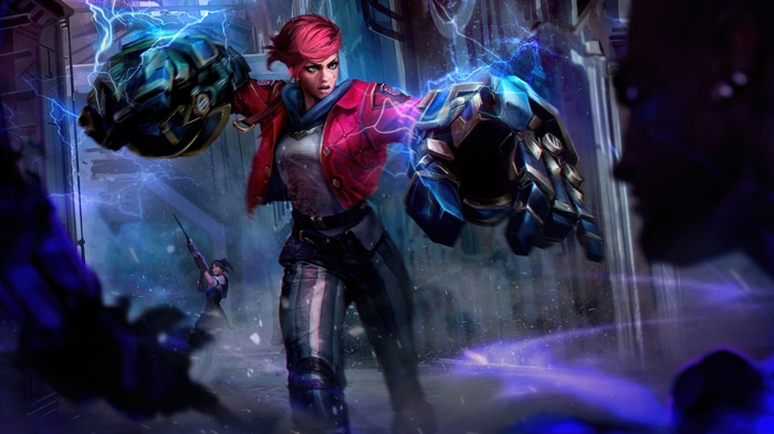 Vi and Jinx from Arcane with Lightning Fists