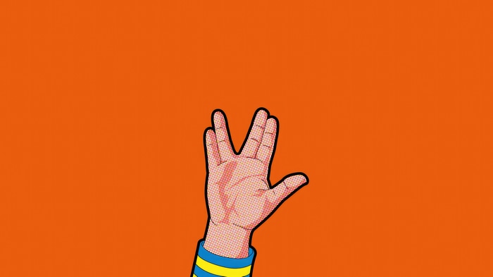 Star Trek Vulcan Salute Hand 4K