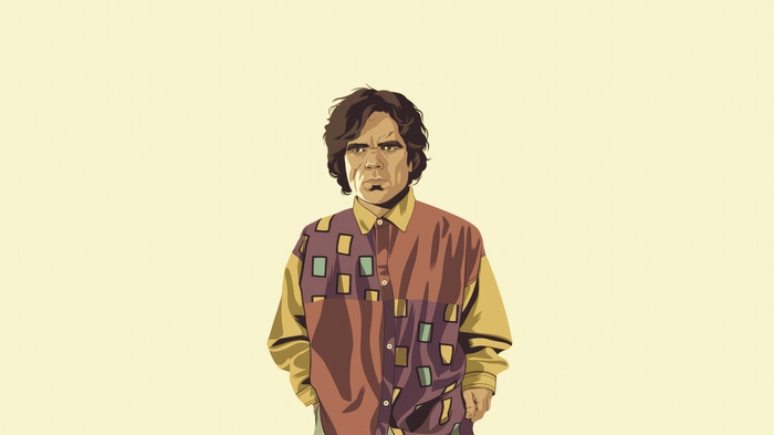 Tyrion Lannister in a patterned shirt