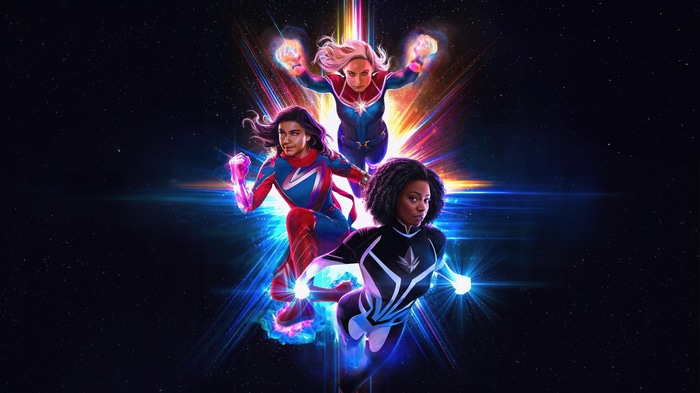 Captain Marvel, Ms. Marvel, and Monica Rambeau in Space