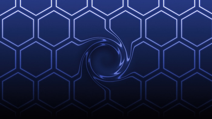 Abstract Digital Art with Hexagonal Pattern