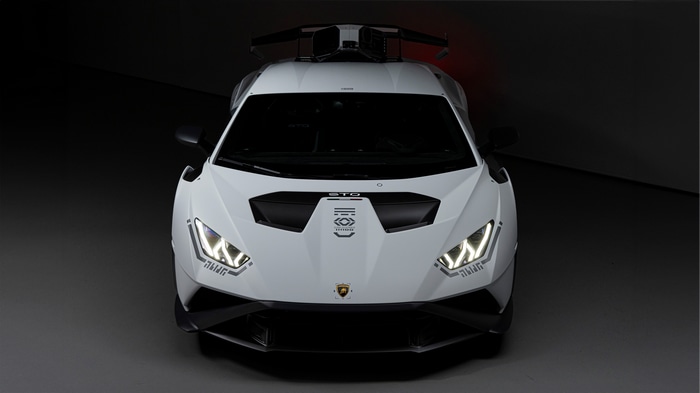 White Lamborghini Huracan STO