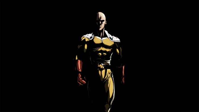 Saitama from One Punch Man in dark