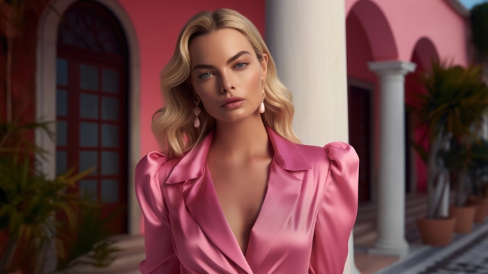 Margot Robbie as Barbie in Pink