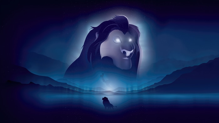 The Lion King Minimalist Digital Art 4K