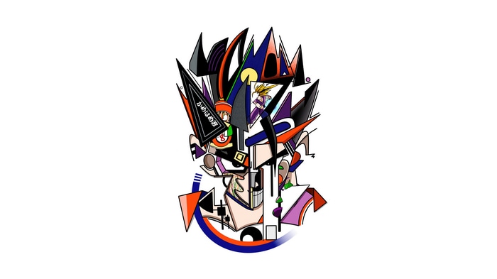 Gohan from Dragon Ball in Abstract Digital Art