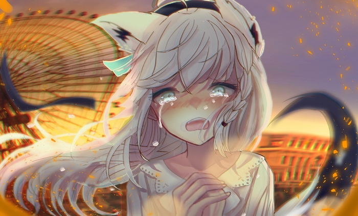 Shirakami Fubuki 4K crying