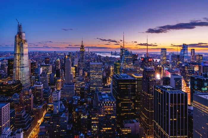 New York City Skyline at Dusk