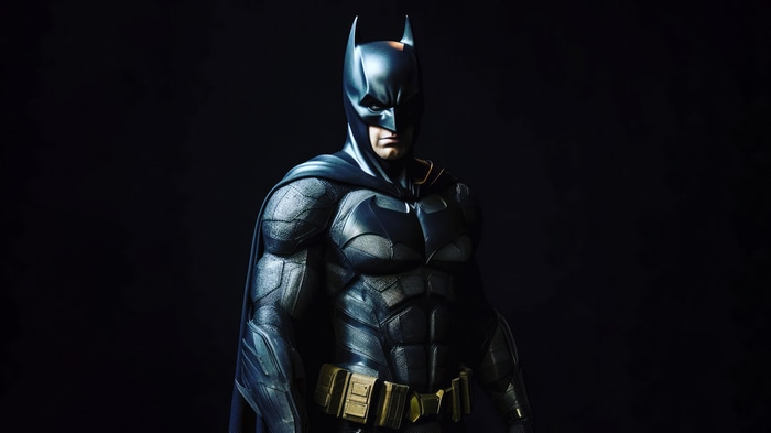 Batman in a dark suit