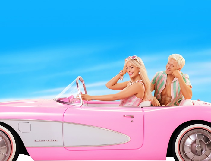 Margot Robbie and Ryan Gosling in Barbie Movie