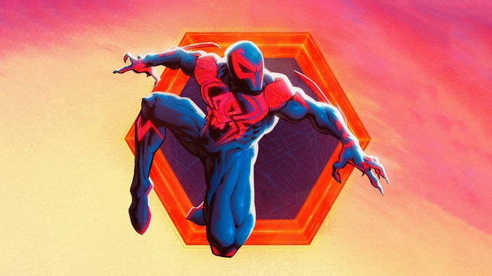 Spider-Man 2099 in a Hexagonal Frame