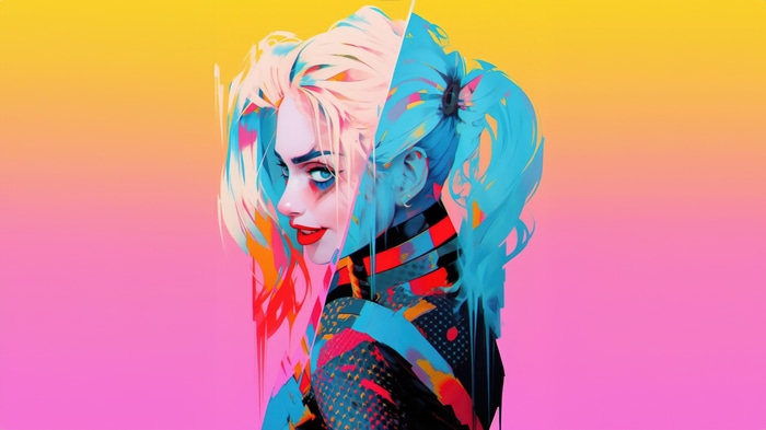 Harley Quinn digital art 4K