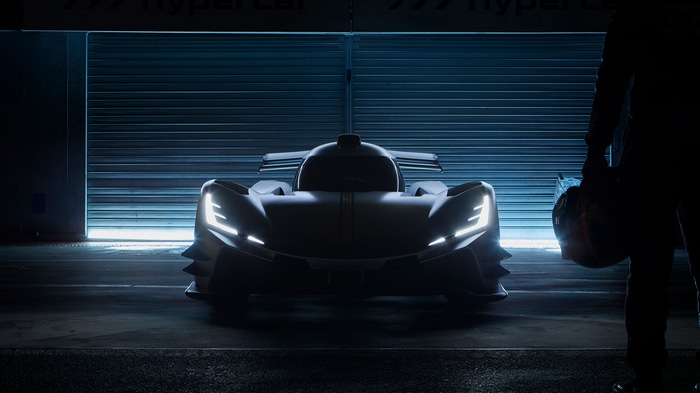 777 Hypercar in a garage