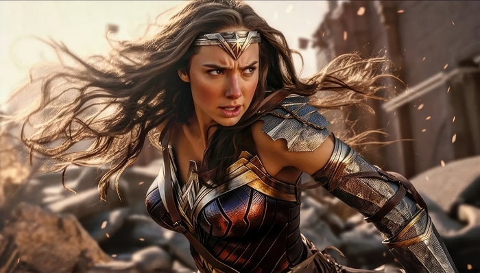 Wonder Woman in battle 4K