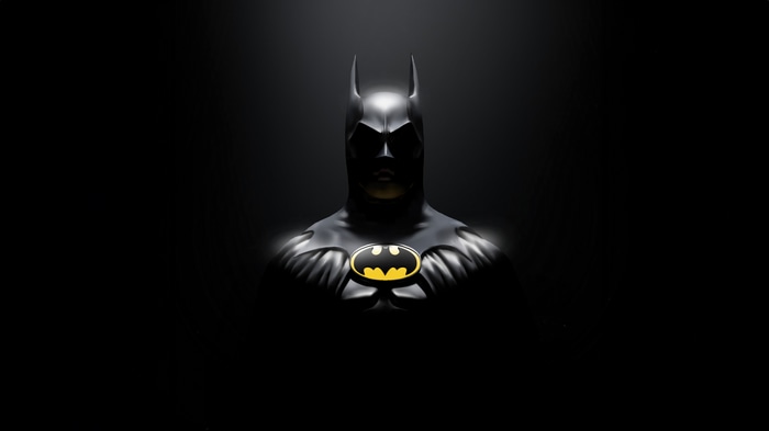 Batman bust with yellow bat symbol